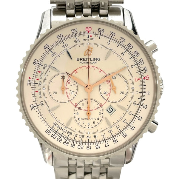 ブライトリング BREITLING ナビタイマーモンブリラン A41370 ホワイト SS 自動巻き メンズ 腕時計