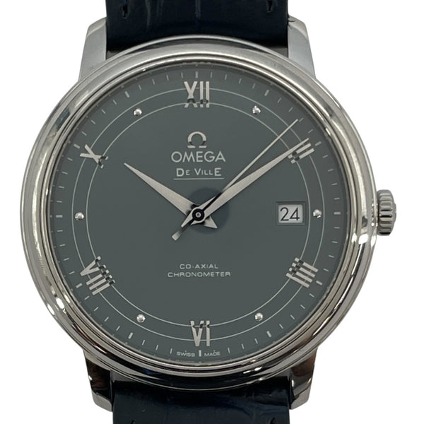 オメガ OMEGA デビル プレステージ コーアクシャル クロノメーター 424.13.40.20.03.002 ブルー SS メンズ 腕時計