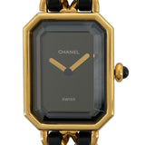 シャネル CHANEL プルミエールS H0001 ブラック GP レディース 腕時計