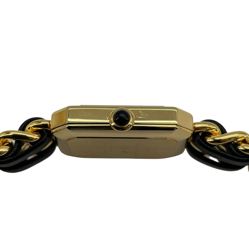 シャネル CHANEL プルミエールS H0001 ブラック GP レディース 腕時計