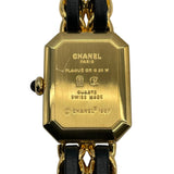 シャネル CHANEL プルミエールXL H0001 ブラック GP×革ベルト クオーツ レディース 腕時計