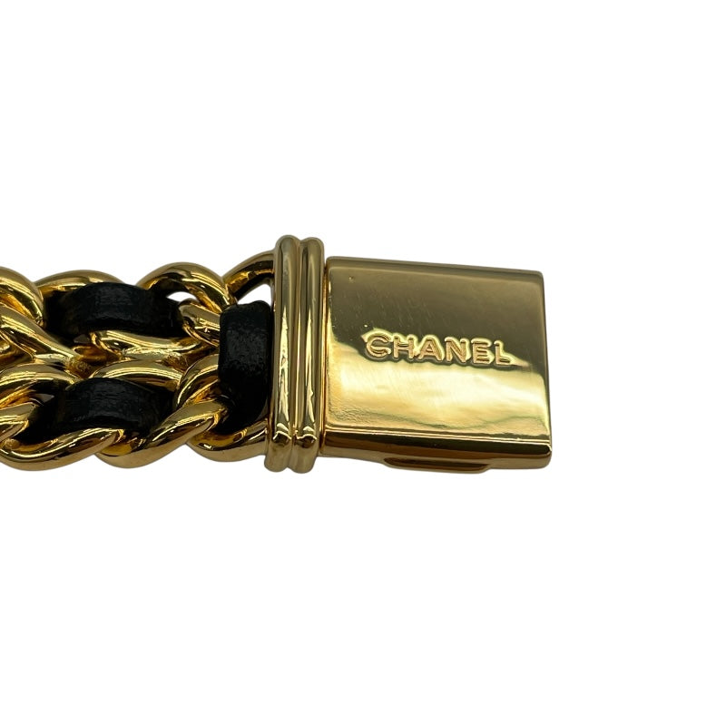 シャネル CHANEL プルミエールXL H0001 ブラック GP×革ベルト クオーツ レディース 腕時計