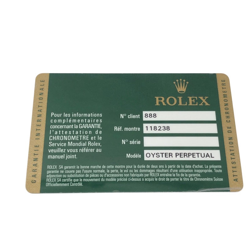 ロレックス ROLEX デイデイト Z番 118238 シャンパンゴールド K18YG メンズ 腕時計