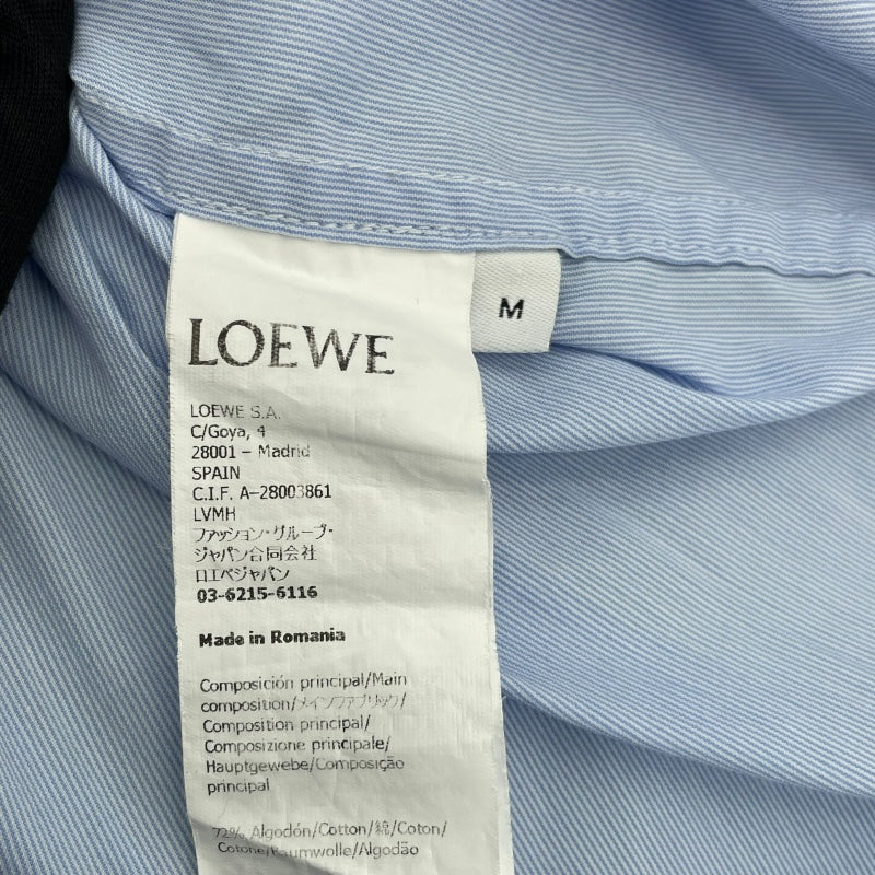 ロエベ LOEWE アシンメトリーストライプシャツ Q825Y05X07 ブルー コットン メンズ 長袖シャツ