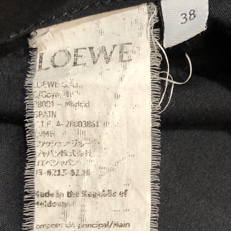 ロエベ LOEWE ストレートスラックスパンツ Q825331X06 ブラック ウール ウール レディース パンツ