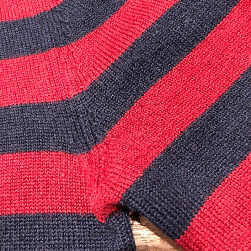 サンローラン SAINT LAURENT ボーダーニットセーター 338879 ボルドー×ネイビー ウール メンズ セーター