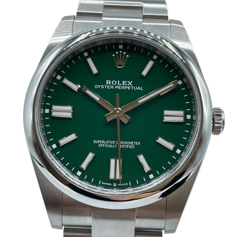 ロレックス ROLEX オイスターパーペチュアル41 124300 ブラック ステンレススチール SS メンズ 腕時計