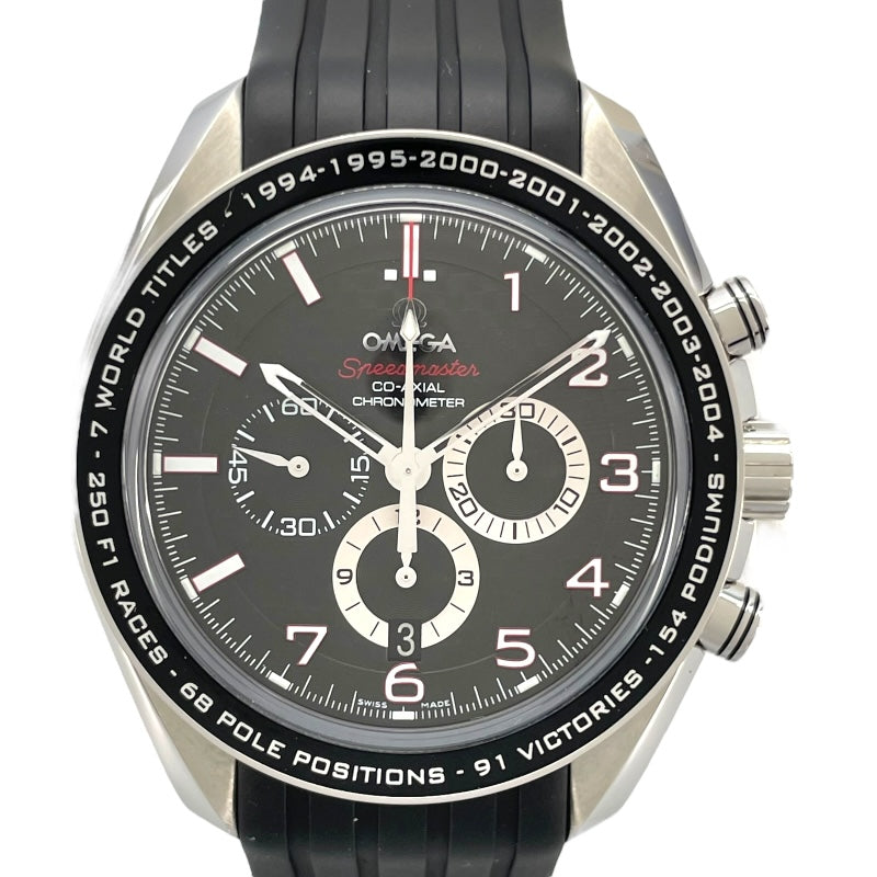 オメガ OMEGA スピードマスター コーアクシャル クロノメーター ミハエルシューマッハ レジェンドコレクション 321.32.44.50.01.001 ブラック SS メンズ 腕時計