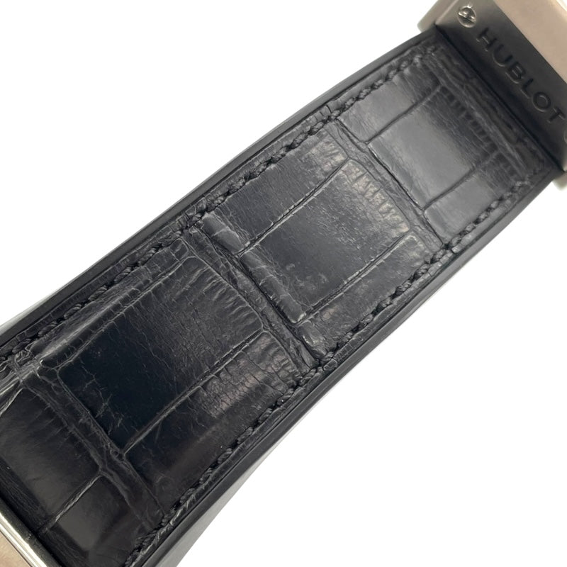 ウブロ HUBLOT スピリット オブ ビッグバン チタニウム 601.NCX.0173.LR シルバー チタン×ラバーベルト 自動巻き メンズ 腕時計