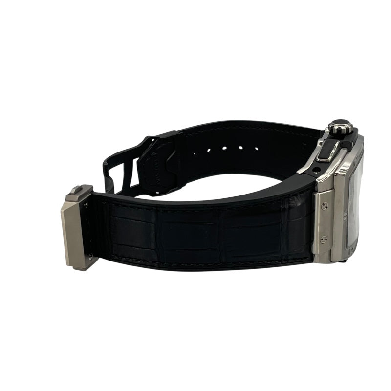 ウブロ HUBLOT スピリット オブ ビッグバン チタニウム 601.NCX.0173.LR シルバー チタン×ラバーベルト 自動巻き メンズ 腕時計