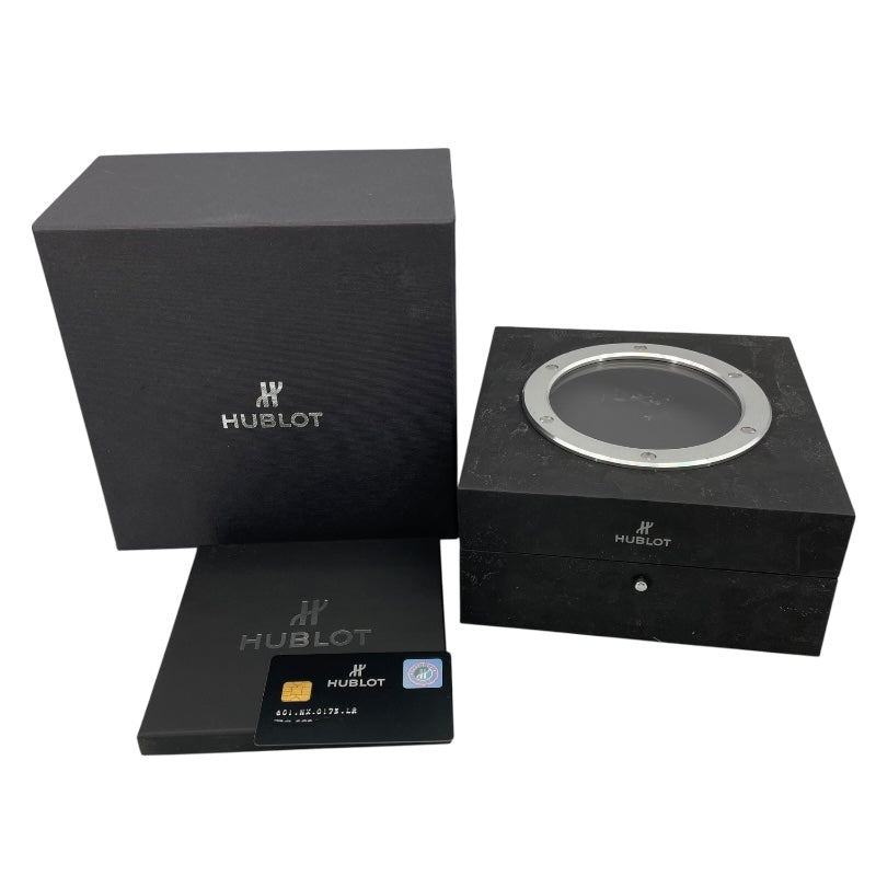 ウブロ HUBLOT スピリット オブ ビッグバン チタニウム 601.NCX.0173.LR シルバー チタン×ラバーベルト 自動巻き メンズ 腕時計