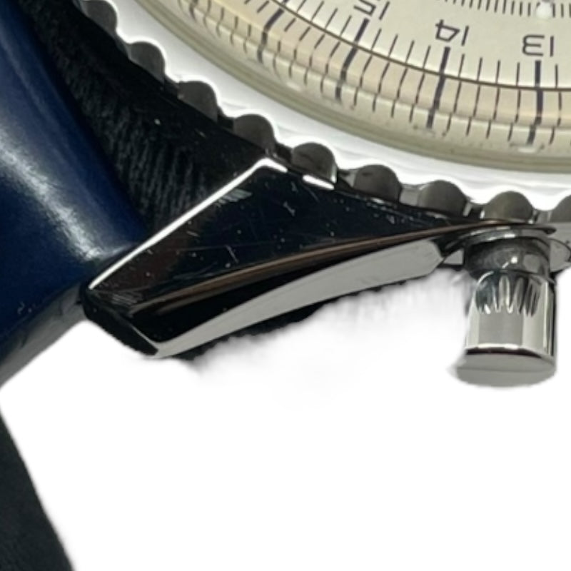 ブライトリング BREITLING ナビタイマー モンブリラン 38mm A41330 シルバー SS/革ベルト 自動巻き メンズ 腕時計