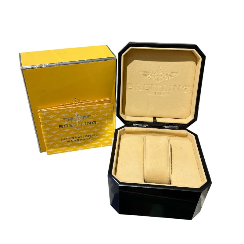 ブライトリング BREITLING ナビタイマー モンブリラン 38mm A41330 シルバー SS/革ベルト 自動巻き メンズ 腕時計