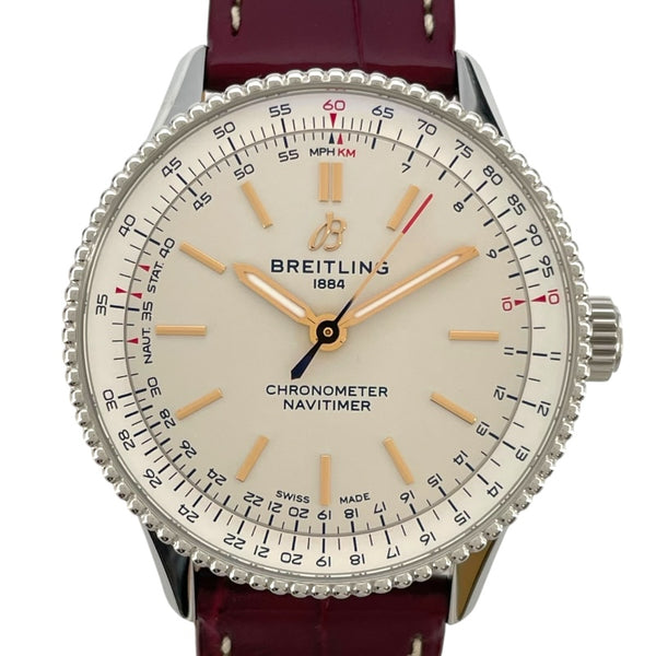 ブライトリング BREITLING ナビタイマーオートマチック 36 A17327 シルバー SS 自動巻き メンズ 腕時計