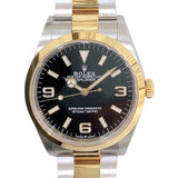ロレックス ROLEX エクスプローラー36 124273 ブラック k18YG×SS 自動巻き ユニセックス 腕時計