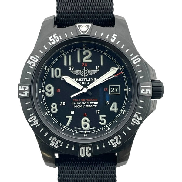 ブライトリング BREITLING コルト スカイレーサー X74320E4/BF87 ブラック ブライトライト クオーツ メンズ 腕時計