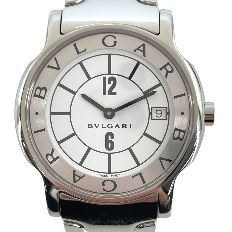 ブルガリ BVLGARI ソロテンポ ST35WSSD(ST35S) ホワイト SS クオーツ メンズ 腕時計