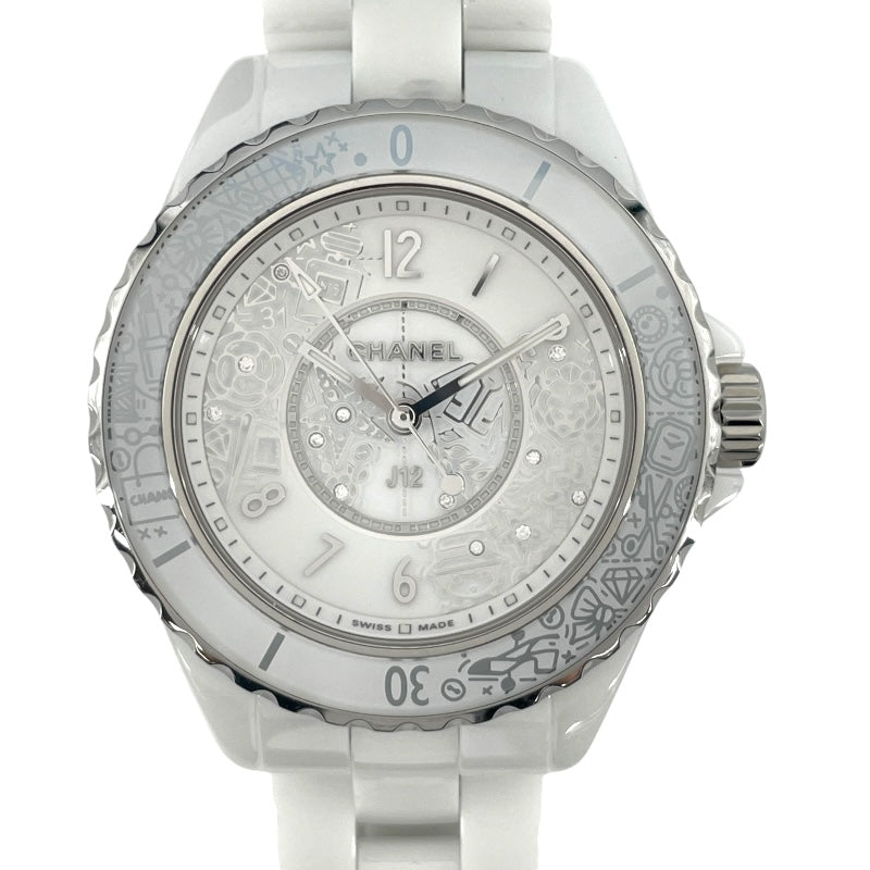 シャネル CHANEL J12・20 33MM 世界2020本限定 H6477 ホワイト セラミック/SS レディース 腕時計