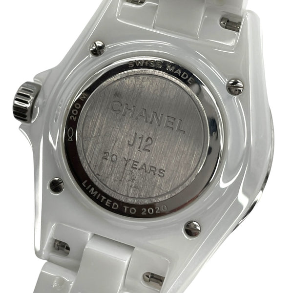 シャネル CHANEL J12・20 33MM 世界2020本限定 H6477 ホワイト セラミック/SS レディース 腕時計
