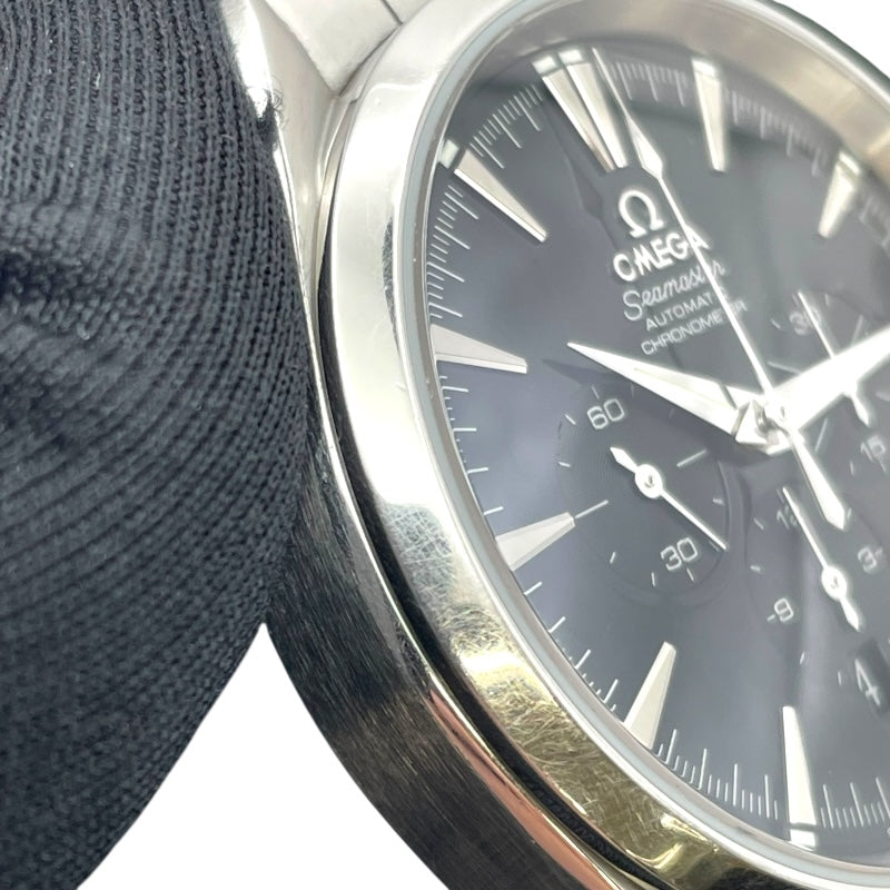 オメガ OMEGA シーマスター アクアテラ クロノグラフ 2512.50 ブラック SS 自動巻き メンズ 腕時計
