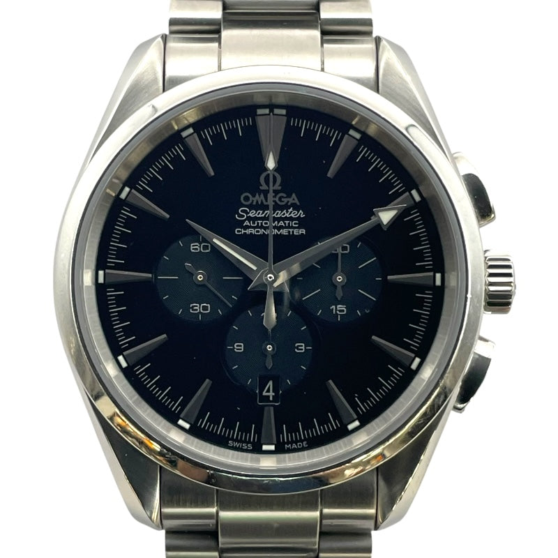 オメガ OMEGA シーマスター アクアテラ クロノグラフ 2512.50 ブラック SS 自動巻き メンズ 腕時計