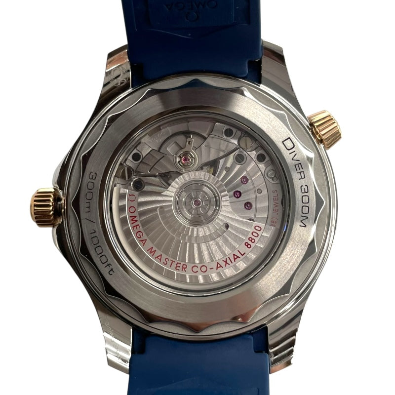 オメガ OMEGA シーマスターダイバー300M コーアクシャル マスタークロノメーター 210.22.42.20.03.002 ブルー PG/SS 自動巻き メンズ 腕時計