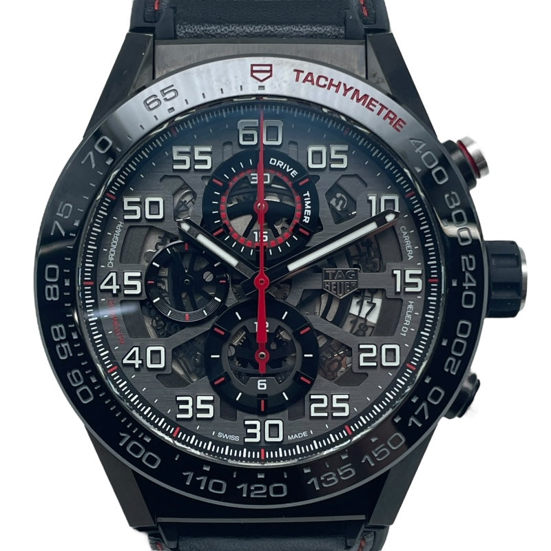 タグ・ホイヤー TAG HEUER カレラキャリバーホイヤー01クロノグラフ CAR2A1H.FT6101 ブラック SS メンズ 腕時計