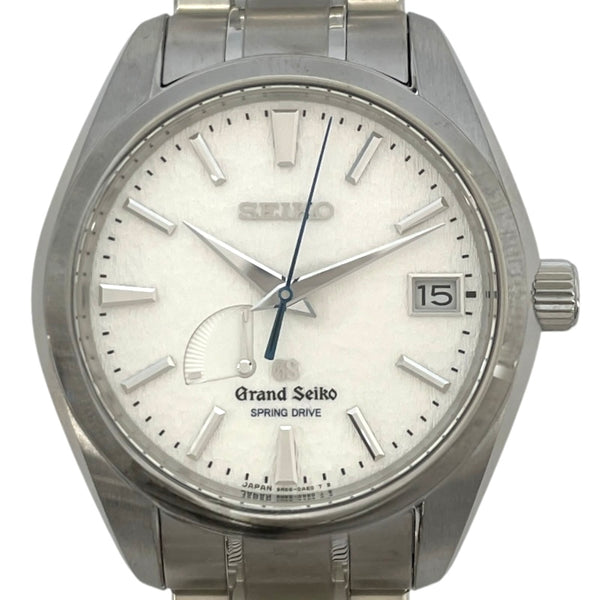 セイコー SEIKO ヘリテージコレクションスプリングドライブ SBGA011 ホワイト チタン 自動巻き メンズ 腕時計