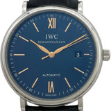 インターナショナルウォッチカンパニー IWC ポートフィノ オートマティック IW356523 ブルー SS 自動巻き メンズ 腕時計