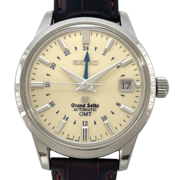 グランドセイコー Grand Seiko メカニカル GMT SBGM021 ホワイト SS メンズ 腕時計