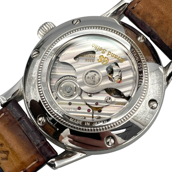 グランドセイコー Grand Seiko メカニカル GMT SBGM021 ホワイト SS メンズ 腕時計