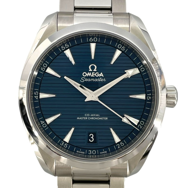 オメガ OMEGA シーマスター アクアテラコーアクシャル マスタークロノメーター 220.10.41.21.03.004 ブルー SS 自動巻き メンズ 腕時計