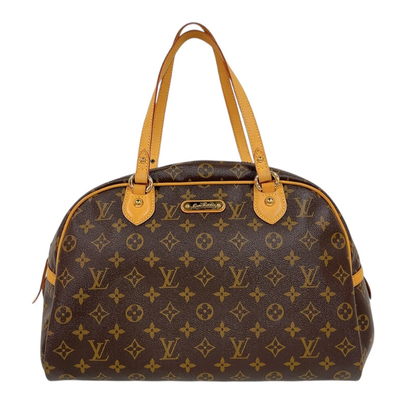ルイ・ヴィトン LOUIS VUITTON モントルグイユGM M95566 ブラウン　ゴールド金具 モノグラム ユニセックス トートバッグ