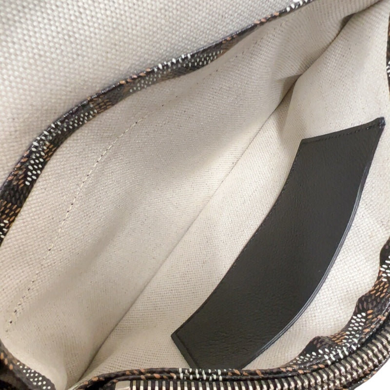 ゴヤール GOYARD プリュメ ポーチウォレット ブラック　シルバー金具 ゴヤールディンキャンバス レディース ショルダーバッグ