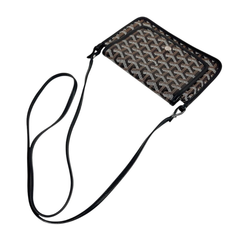 ゴヤール GOYARD プリュメ ポーチウォレット ブラック シルバー金具