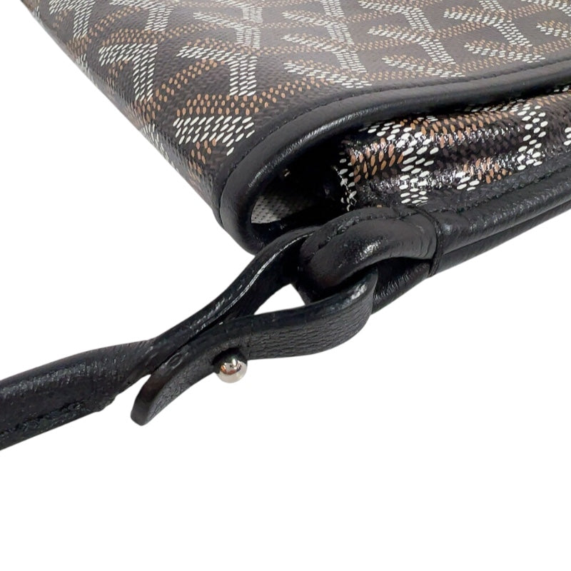 ゴヤール GOYARD プリュメ ポーチウォレット ブラック　シルバー金具 ゴヤールディンキャンバス レディース ショルダーバッグ