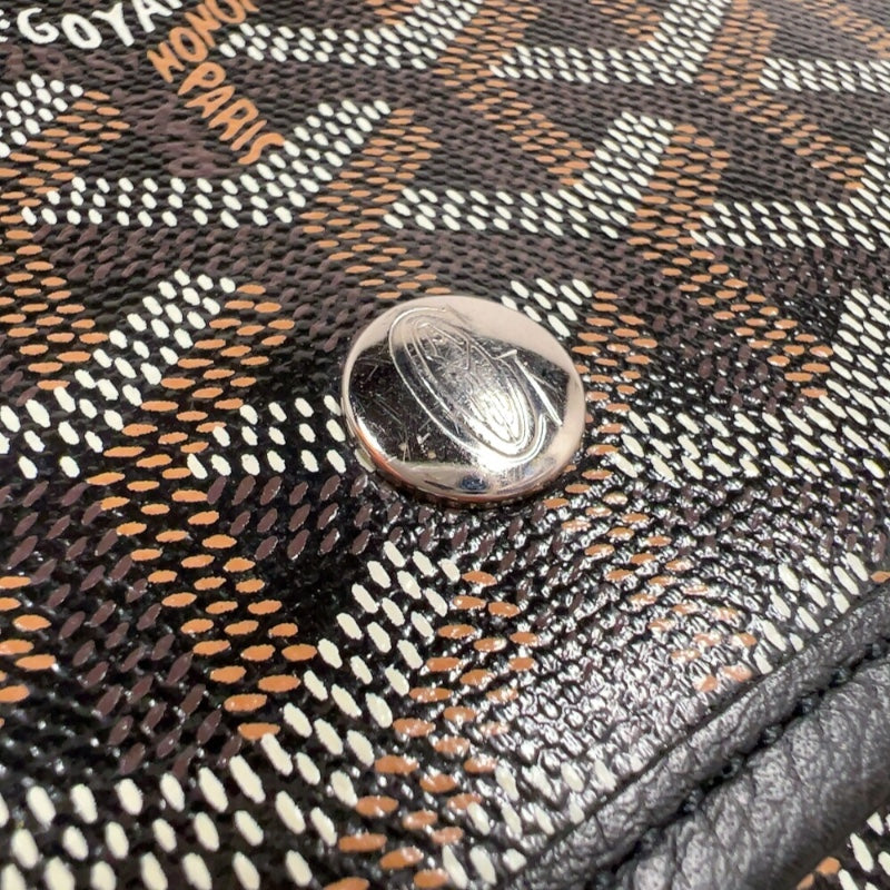 ゴヤール GOYARD プリュメ ポーチウォレット ブラック　シルバー金具 ゴヤールディンキャンバス レディース ショルダーバッグ