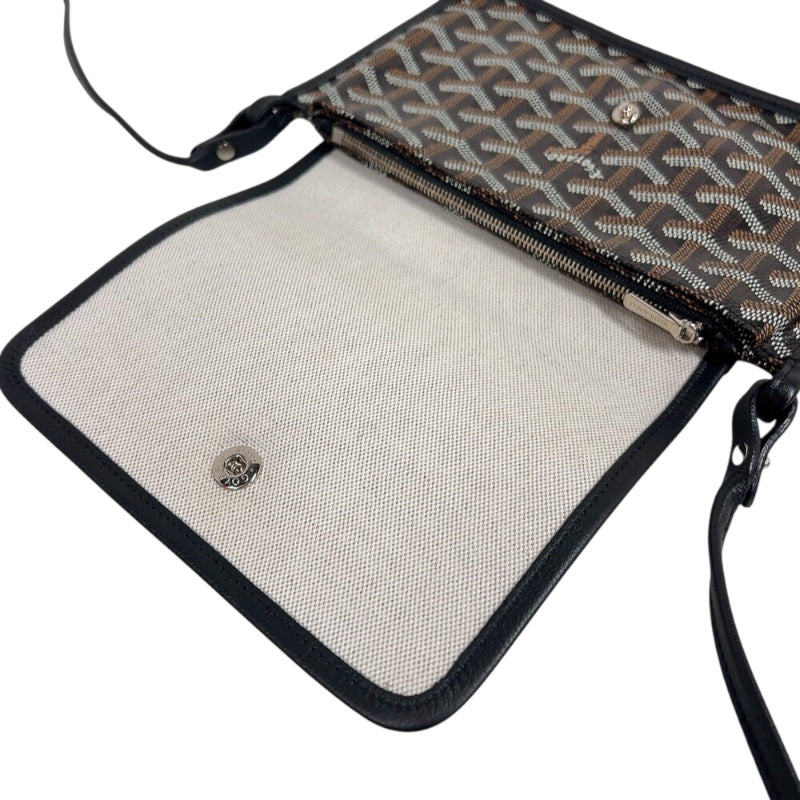 ゴヤール GOYARD プリュメ ポーチウォレット ブラック　シルバー金具 ゴヤールディンキャンバス レディース ショルダーバッグ