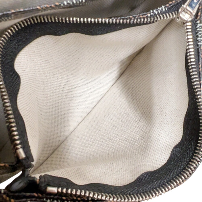 ゴヤール GOYARD プリュメ ポーチウォレット ブラック　シルバー金具 ゴヤールディンキャンバス レディース ショルダーバッグ
