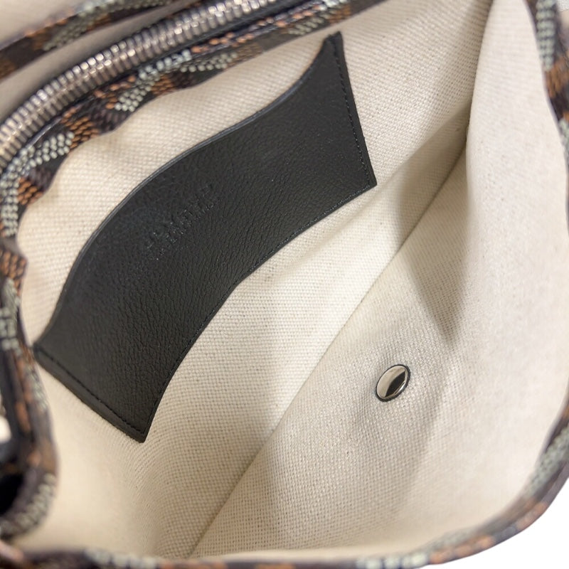 ゴヤール GOYARD プリュメ ポーチウォレット ブラック　シルバー金具 ゴヤールディンキャンバス レディース ショルダーバッグ