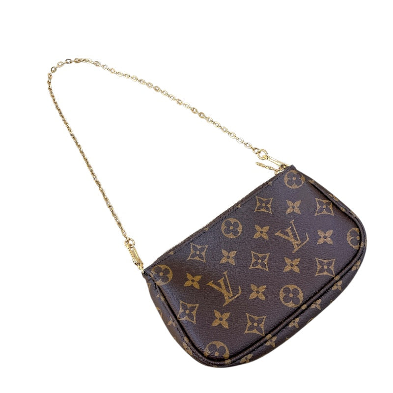 ルイ・ヴィトン LOUIS VUITTON ミュルティ・ポシェット・アクセソワール M44840 ブラウン　ピンク モノグラム レディース ショルダーバッグ