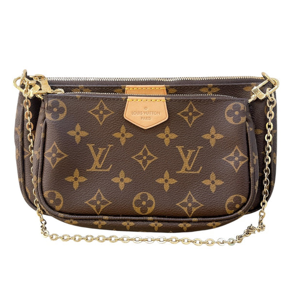 ルイ・ヴィトン LOUIS VUITTON ミュルティ・ポシェット・アクセソワール M44840 ブラウン　ピンク モノグラム レディース ショルダーバッグ