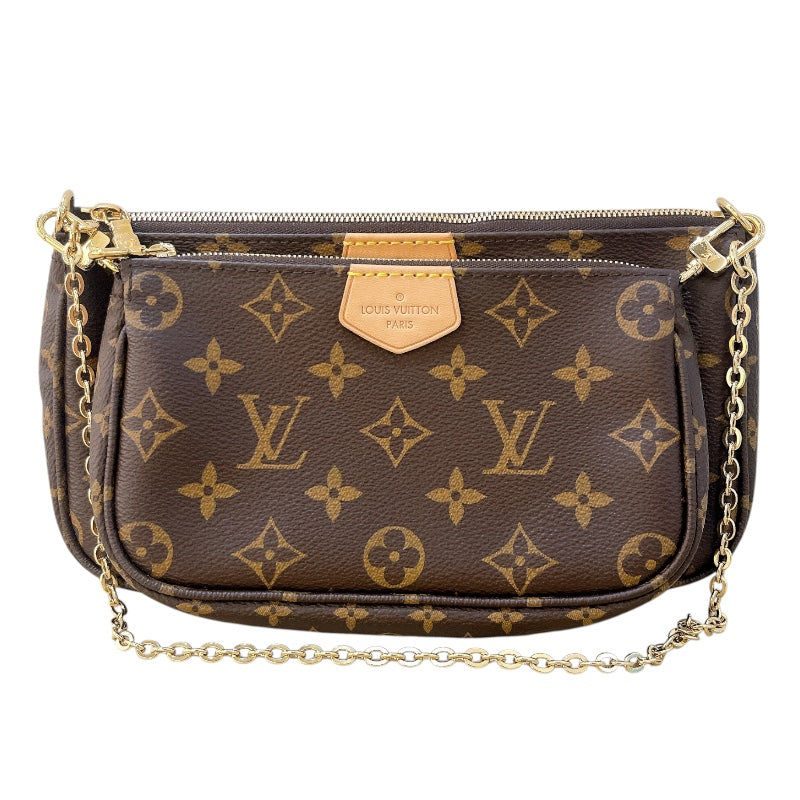 ルイ・ヴィトン LOUIS VUITTON ミュルティ・ポシェット・アクセソワール M44840 ブラウン　ピンク モノグラム レディース ショルダーバッグ