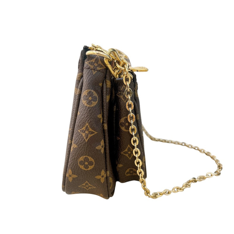 ルイ・ヴィトン LOUIS VUITTON ミュルティ・ポシェット・アクセソワール M44840 ブラウン　ピンク モノグラム レディース ショルダーバッグ