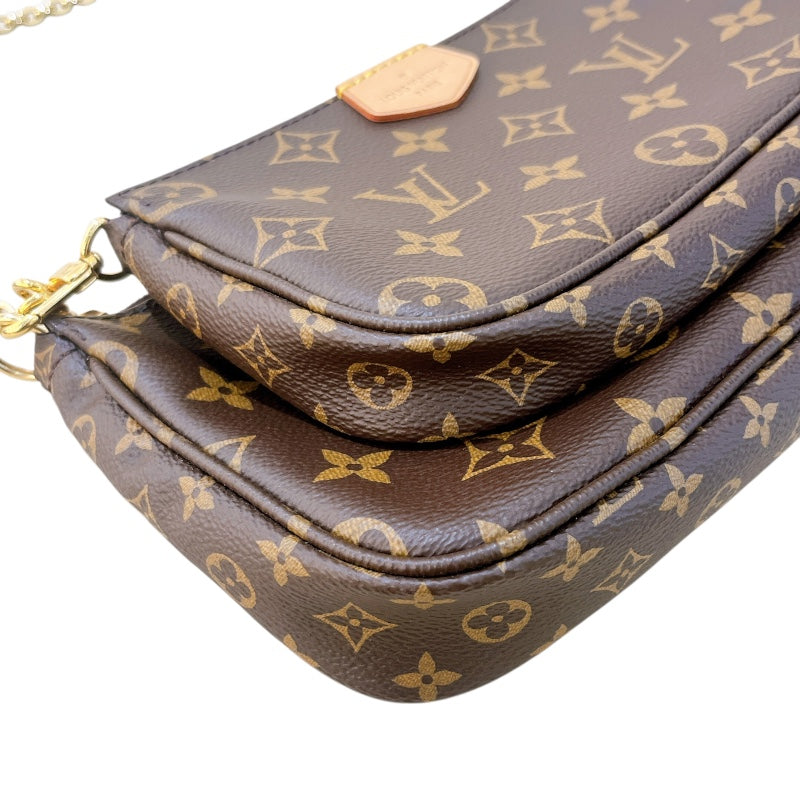 ルイ・ヴィトン LOUIS VUITTON ミュルティ・ポシェット・アクセソワール M44840 ブラウン　ピンク モノグラム レディース ショルダーバッグ