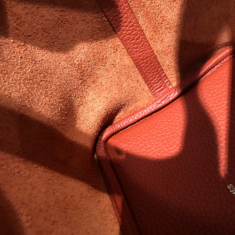 エルメス HERMES ピコタンロックPM Y刻 ブリック　シルバー金具 トリヨン レディース ハンドバッグ