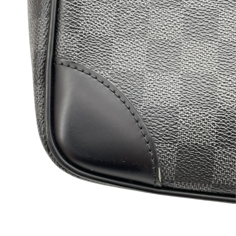ルイ・ヴィトン LOUIS VUITTON ポルト ドキュマン・ヴォワイヤージュGM N41123 ブラック　シルバー金具 ダミエ・グラフィット メンズ ブリーフケース