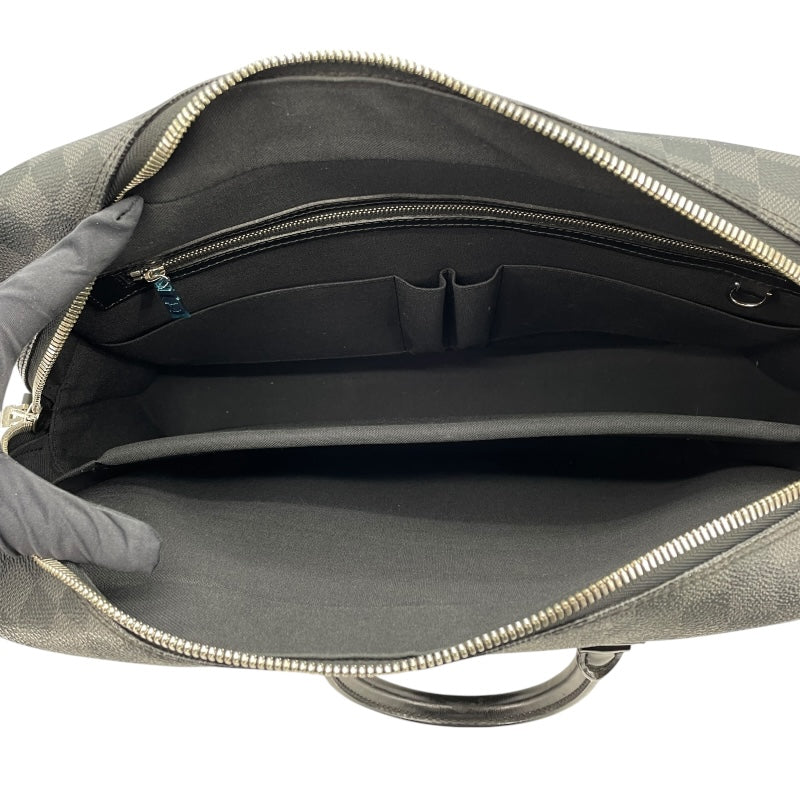 ルイ・ヴィトン LOUIS VUITTON ポルト ドキュマン・ヴォワイヤージュGM N41123 ブラック　シルバー金具 ダミエ・グラフィット メンズ ブリーフケース