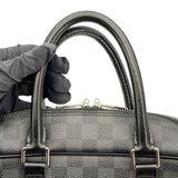ルイ・ヴィトン LOUIS VUITTON ポルト ドキュマン・ヴォワイヤージュGM N41123 ブラック　シルバー金具 ダミエ・グラフィット メンズ ブリーフケース