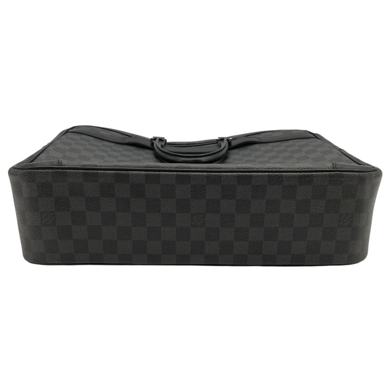 ルイ・ヴィトン LOUIS VUITTON ポルト ドキュマン・ヴォワイヤージュGM N41123 ブラック　シルバー金具 ダミエ・グラフィット メンズ ブリーフケース